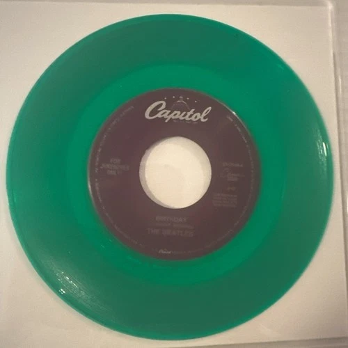 THE BEATLES Taxman / Birthday 7" Green Colored MINT Vinyl JUKEBOX 45rpm