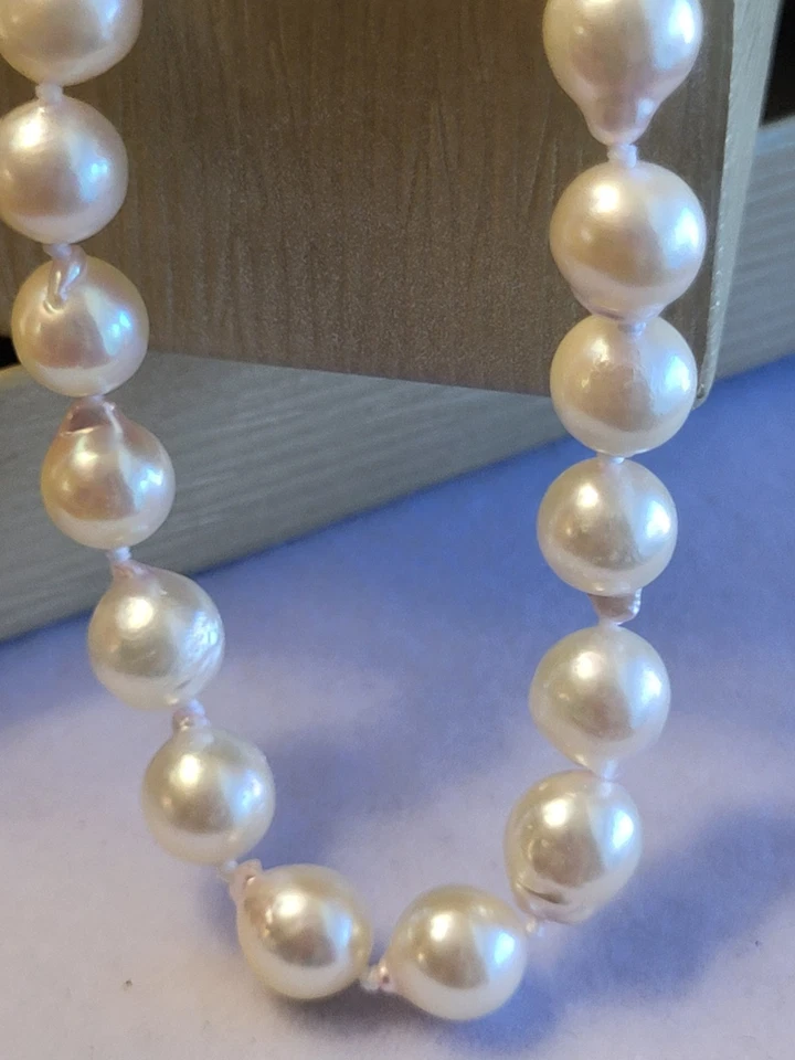 INCREÍBLE Collar de Perlas Cultivadas Akoya 36", 7 mm, Rodio Sobre SS, NUEVO EN PAQUETE Foto 4 de 4