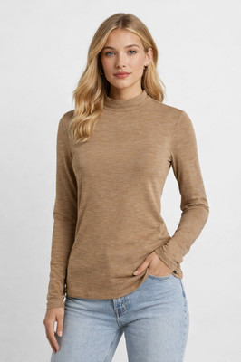 TED BAKER TOP BEIGE MERINO Langarm Polokragen 6 8 10 12 14 NEU Basisschicht