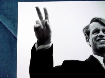 R F K  ( Bobby Kennedy ) 1968 Photo  Black & White Limited Run