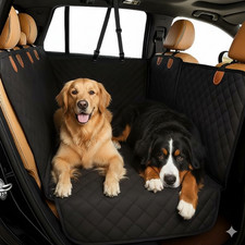 Dog Car Seat Cover Hammock Hard Bottom Waterproof Back Seat I Large Dogs PREMIUM