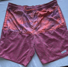 Neff Men's Swim Shorts Large Pink Orange Purple Palm Geometric Print