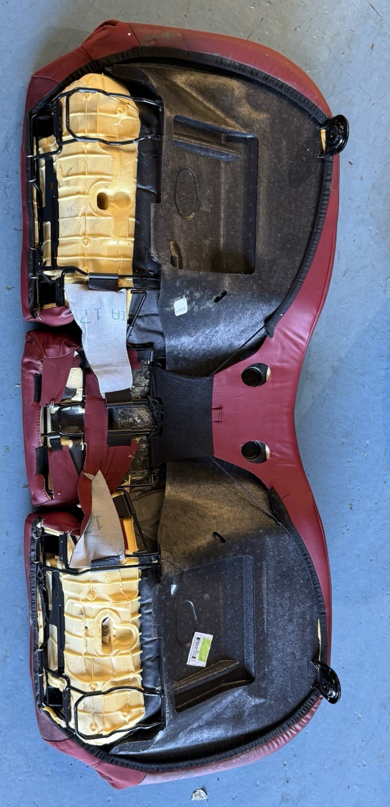 2014-2017 Maserati Ghibli Rear Seat Lower Cushion Cherry Rose