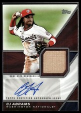 2026 Topps #MLMA-CA CJ Abrams Major League Material Autograph Relic