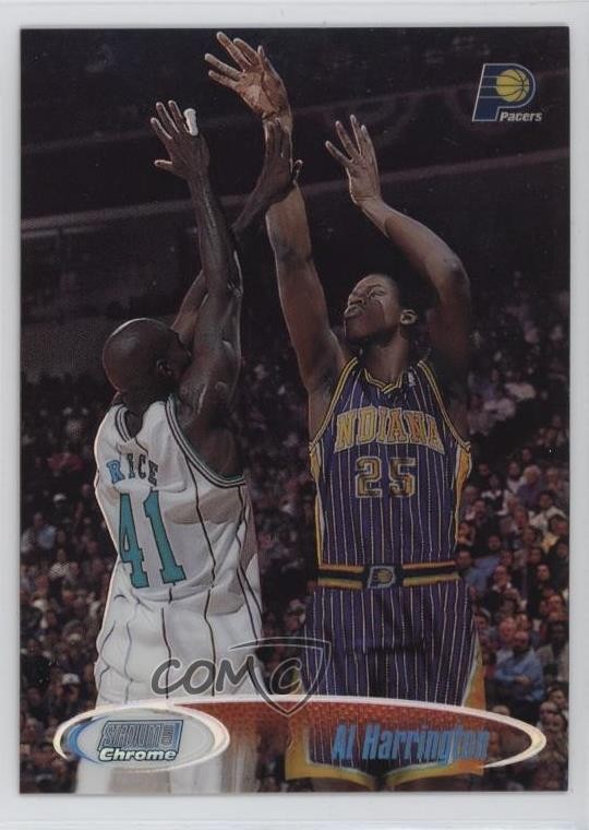 1998-99 Topps Stadium Club Chrome Refractor Al Harrington #SCC40 Rookie RC 7xr