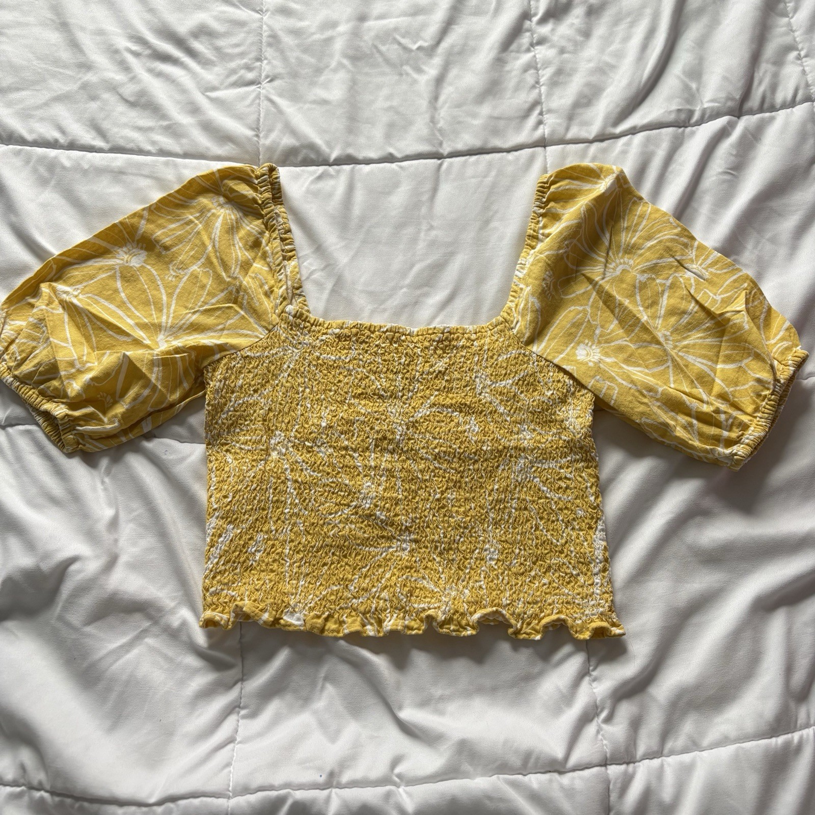 Universal Thread Womens Medium Yellow Square Neck… - image 1