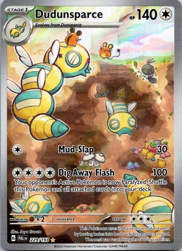 Dudunsparce - 229/193 - Illustration Rare Pokemon Paldea Evolved