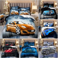 ⭐️Racing Cars/Sports/Duvet Cover/Double-sided Pillowcase/Boys Gift/Bedding Set