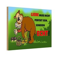 Holzschild 12X18 Cm Liebe Nicht Perfekt Sondern Echt Sein Spruch Zitat Deko Gesc