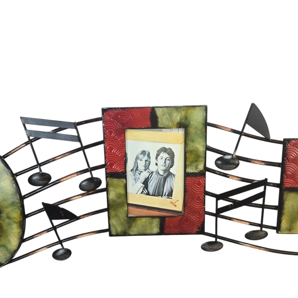 Arte de pared decorativo de metal con marco de notas musicales 38" Foto 4 de 4