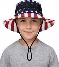 Outdoor Kids Sun Hat UPF 50 Quick Dry Adjustable Bucket Hat Windproof Waterproo