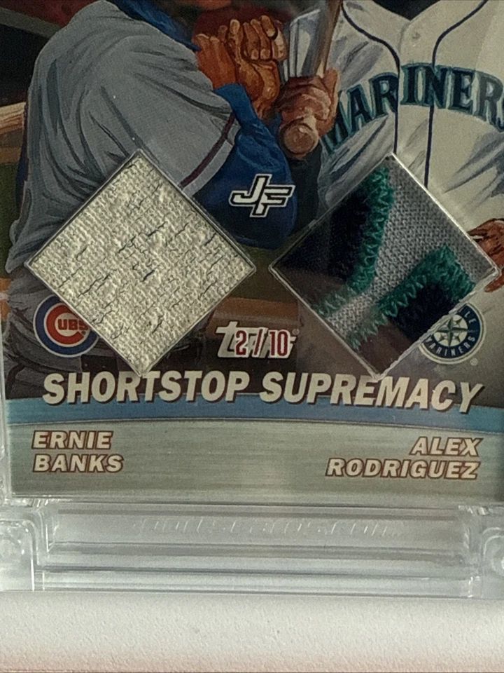 2023 Jersey Fusion Combo Collection Ernie Banks Alex Rodriguez 2/10 Uniform - Image 2 of 4