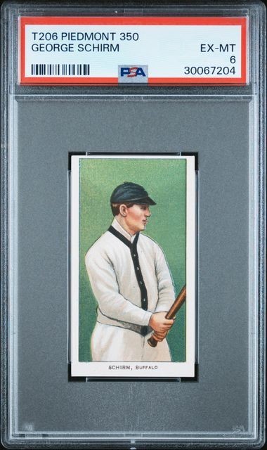 1909-11 T206 George Schirm PSA 6 EX-MT Piedmont 350 - Buffalo