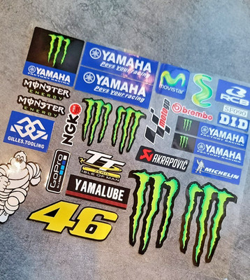 Aufkleber YAMAHA Monster Energy FACTORY RACING vr46 EN FRANCE REF13