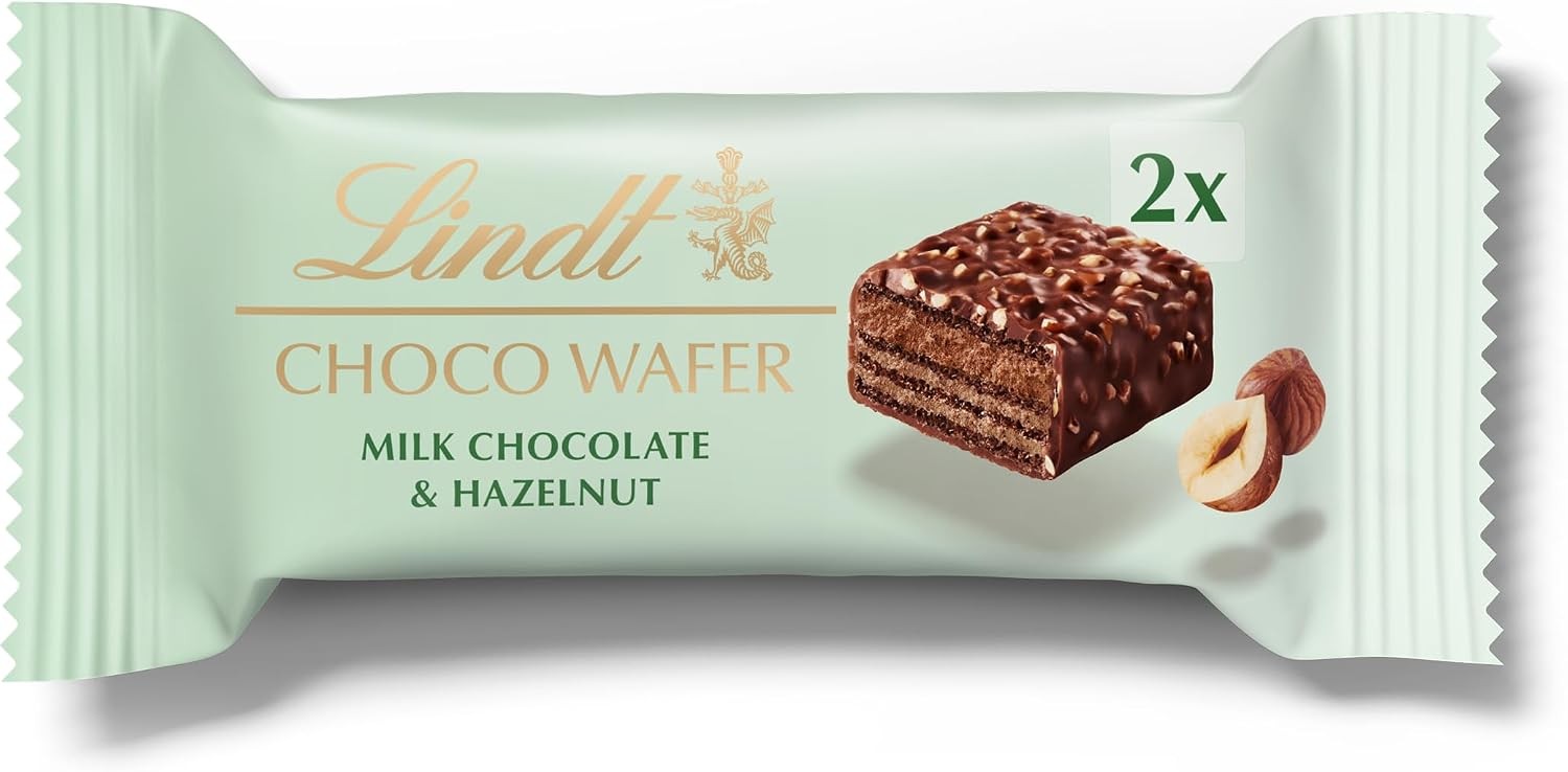 Lindt Choco Wafer Milk Chocolate & Hazelnut Treat Pack 30g Snack Bar - Image 4