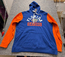 NWT University Of Florida Gators Hoodie 2XL Blue Orange Fleece Pullover NCAA