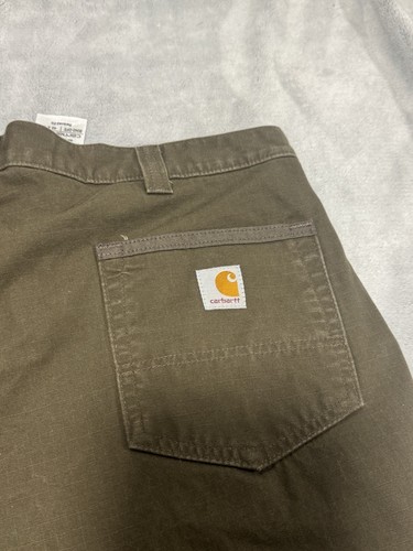 Carhartt B342 DFE Ripstop coupe décontractée double genou cargo pantalon de travail homme 40x34 - Photo 7/12
