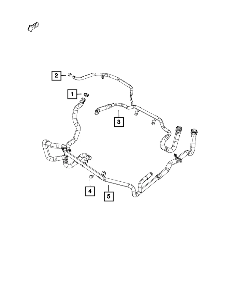 Genuine Mopar Heater Supply - Hose 52014623ae 52014623AE - Image 3 of 3
