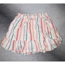 CL Jumping Beans Girls 6 Striped Ruffle Skort Pink Orange Yellow Multi-Color