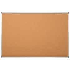 Global Industrial Cork Bulletin Board w/Aluminum Frame 72 x 48