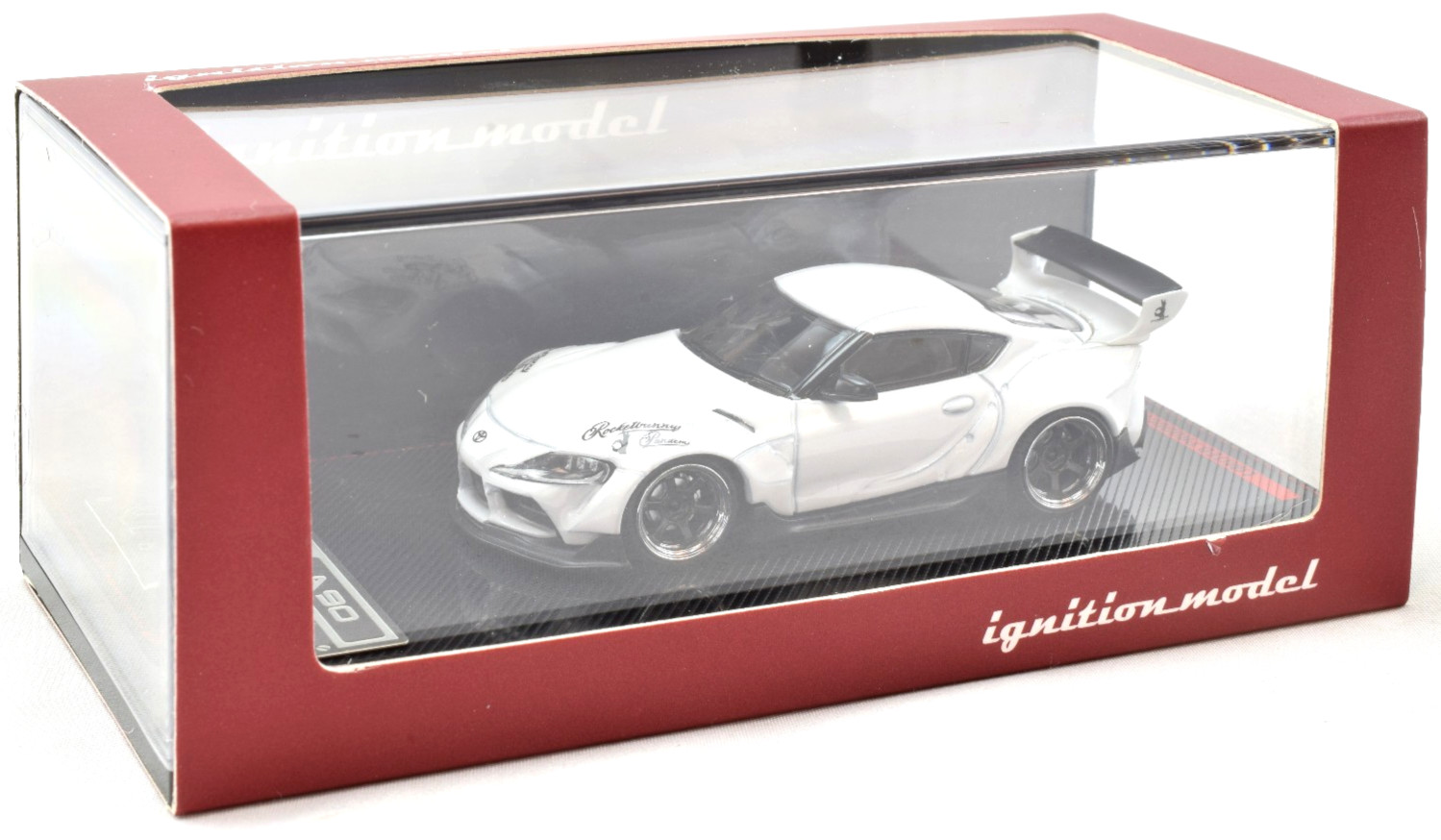 Ignition Model Pearl White Pandem Toyota Supra (A90) 1:64 Diecast Car IG2333