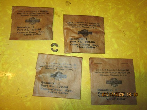 Harley Knucklehead Flathead 45 WLA WL NOS Valve Spring Keys Keepers | eBay