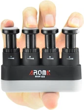 Finger Strengthener,4 Tension Adjustable Hand Grip Exerciser Ergonomic Silicone 