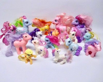 Lot of 16 My Little Pony & Knockoffs w/Tangled Hair Assorted Sizes Most 2000s