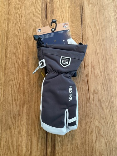 Hestra Alpine Pro Armee Leder Heli Ski 3 Finger Größe 8 - Brandneu mit Etikett - Bild 5 von 7