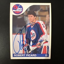 Vintage Hockey Autograph Card Robert Picard