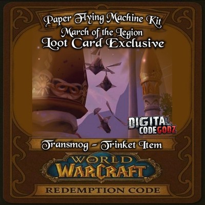 World of Warcraft - Paper Flying Machine Kit    WoW TCG  Loot Exclusive  