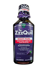 ZzzQuil Nighttime Sleep Aid Liquid PLUS PAIN RELIEF 12oz Berry --