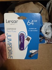 Lexar JumpDrive TwistTurn 64GB USB Flash Drive Purple And White