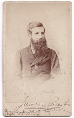 CDV Männerportrait, möglicher Ausweis, James Stewart. Frederick Hopkins, Clifton Karte.