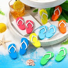 12 Pcs Summer Tiered Tray Decor Wooden Summer Decorations for Home Flip Flop ...