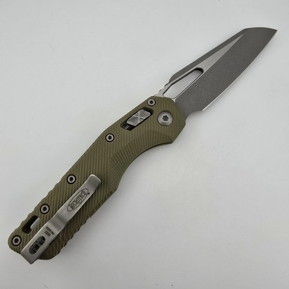 Microtech MSI RAM-LOK Folding Knife Apocalyptic M390 Sheepsfoot OD Green G10 - Image 2 of 4