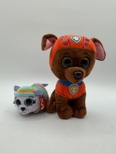 Lot Ty Beanie Baby Paw Patrol Zuma 6"  Teeny Ty Everest 3" Plush