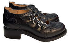 John Fluevog Y2K Wendy 4-Strap Casual Welte Brogue Wing Tip US 7 Bought 1996