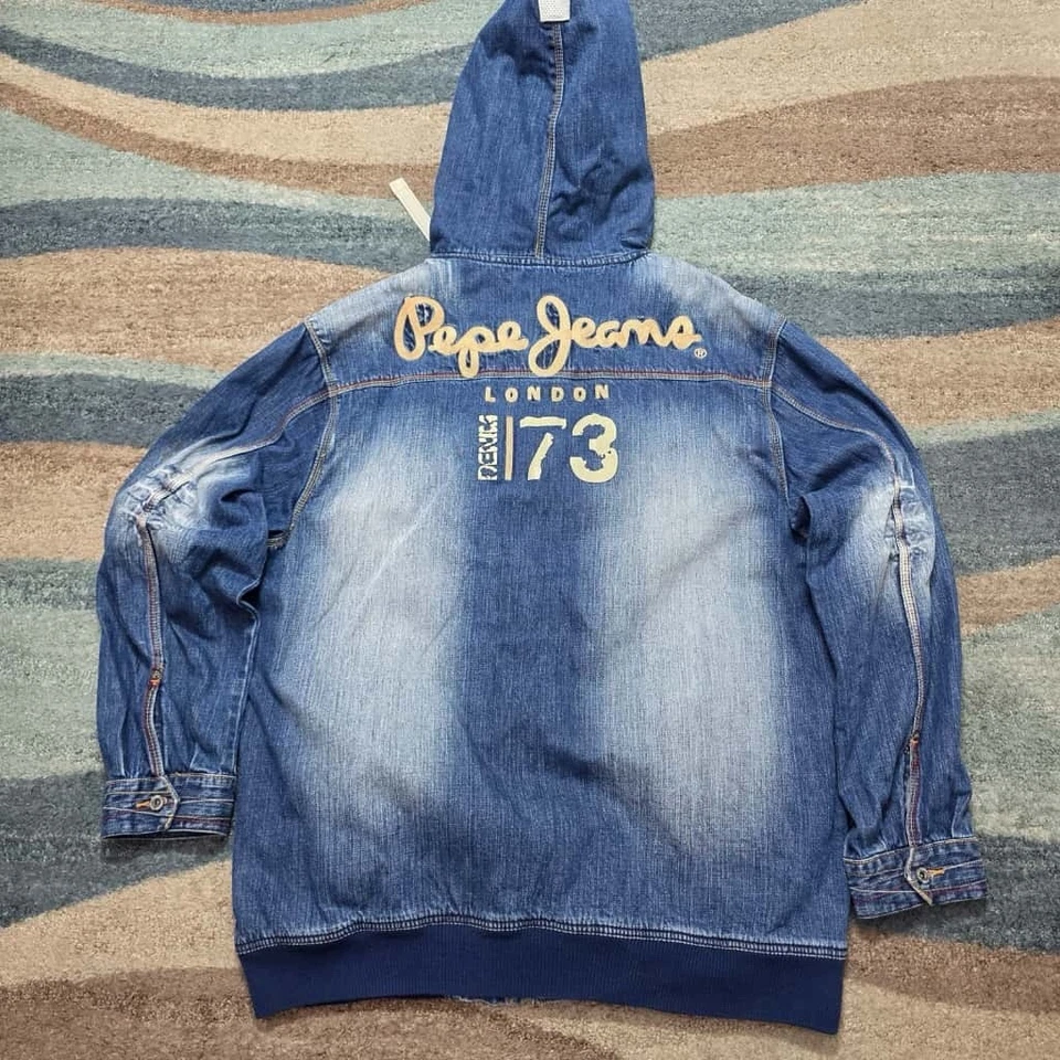 Chaqueta con Capucha Pepe Jeans London Denim 73 2XL - Edición Limitada Spellout Foto 2 de 4