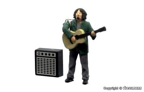 Viessmann 15010 guitarrista de calle con amplificador, movido H0 nuevo embalaje original | Condition: Neu