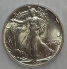 1945 P Liberty Walking Silver Half Dollar.  ICG MS63. A0925