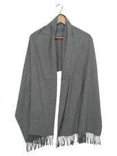 FRAAS Damen Schal Wolle Grau 200x53cm Fransen Stickerei Casual