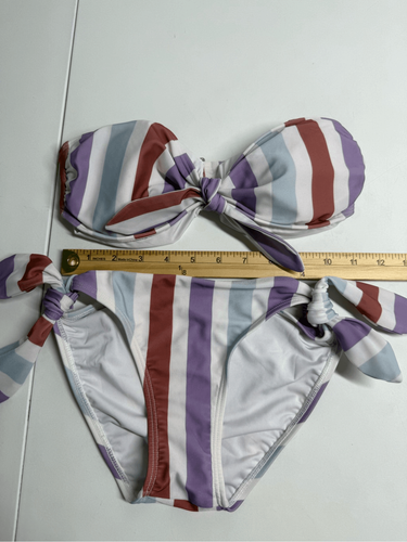 Aeropostale Women’s Multicolour Striped Bikini Set Size S See Description - Picture 3 of 5
