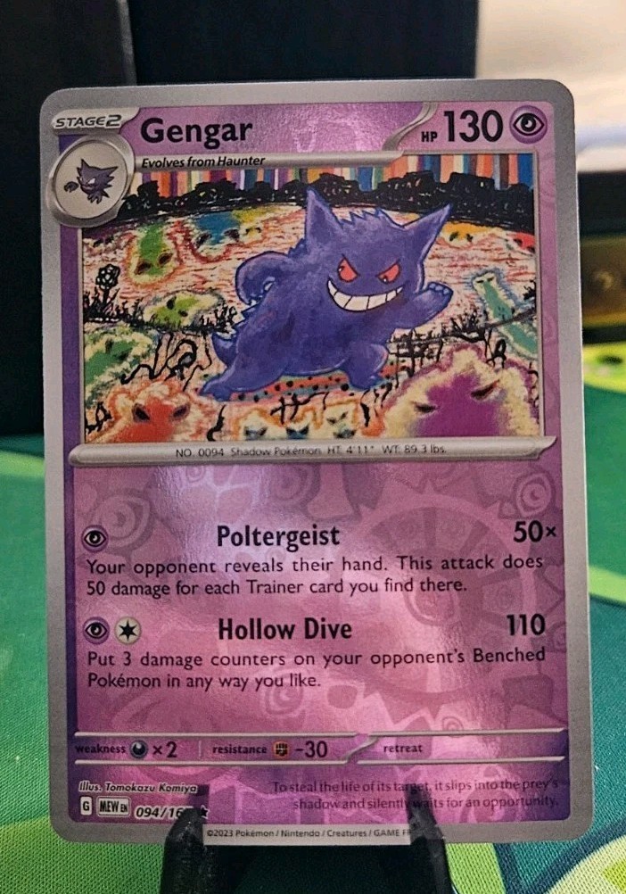 Gengar Reverse Holo Pokemon Card 094/165 Rare Sv: Scarlet & Violet 151 NM