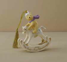 Lenox Disney 2024 Winnie Pooh Baby 1st Christmas Rocking Horse Ornament $80 NIB