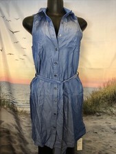 NWT Cupshe Midi Dress Button Up Size Small Blue