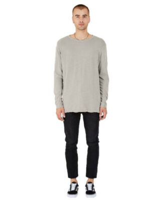 Ksubi Herren Verblichen Grau Lose Moral Baumwolle Seide Rundhals Nwt