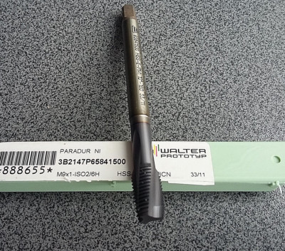 Gewindebohrer WALTER PROTOTYP PARADUR NI 3B2147P65841500 M9X1 ISO HSS-E-PM drill