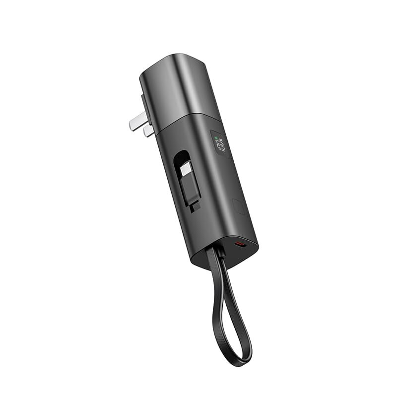 Power Go V24 5,000mAh Portable USB C Power Bank, 2-in-1 Hybrid Charger with P...