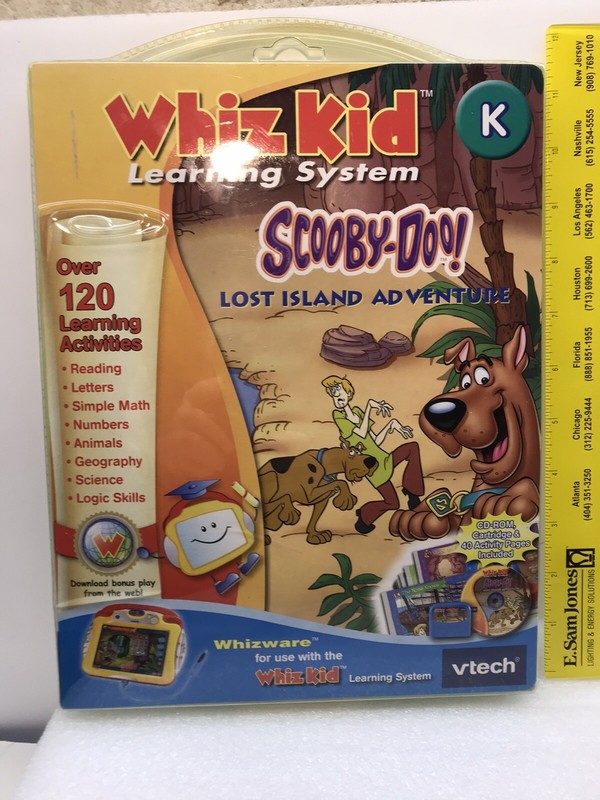 NEW - Whiz Kid Learning System V-Tech K - Scooby-Doo Lost Island Adventure NIP
